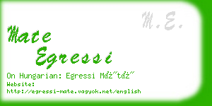 mate egressi business card